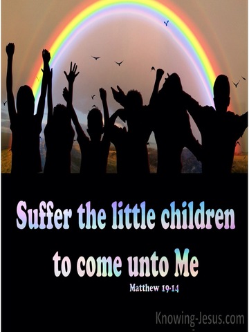 Matthew 19:14 Suffer Little Children To Come Unto Me (pink)